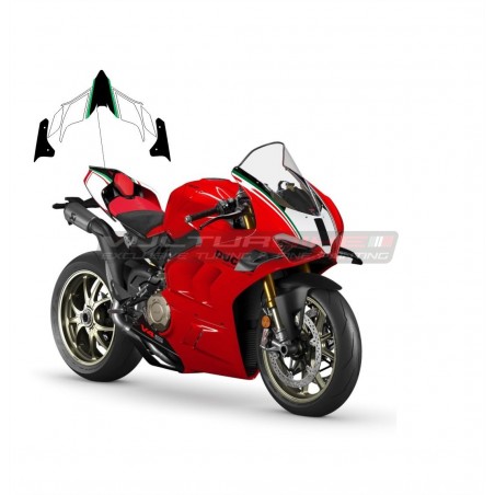 Stickers kit for tail with Italian tricolour stripe design - Ducati Panigale / Streetfighter V4 / V2