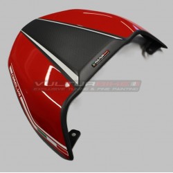Housse de selle carbone sur mesure « RED / CARBON » - Ducati Diavel V4