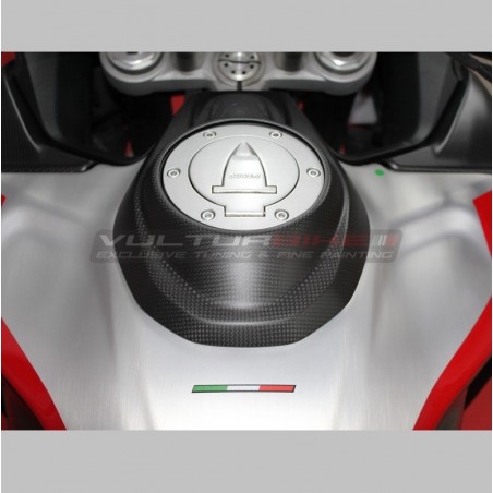 Cover esterna tappo serbatoio in carbonio per Ducati Multistrada V4 Rally