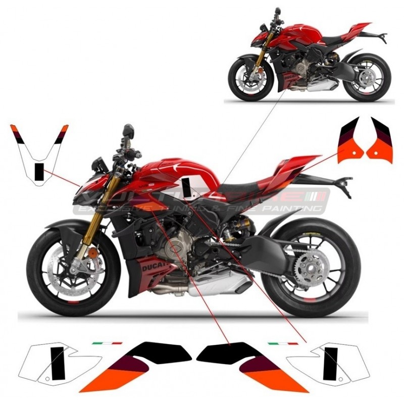 Complete color design sticker kit - Ducati Streetfighter V4 2023 / 2024