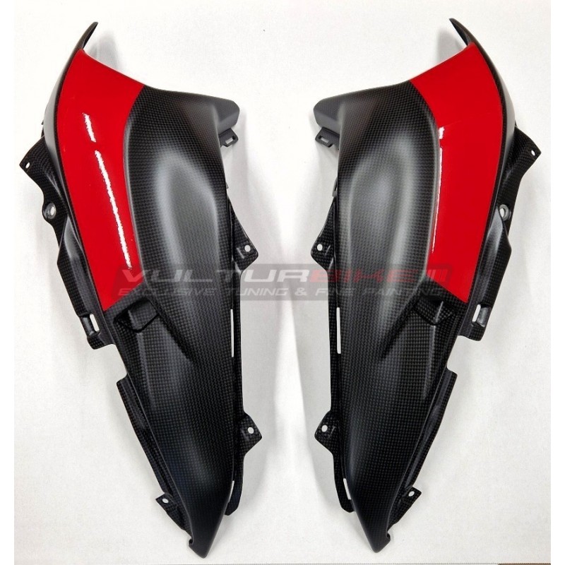 Puntale serbatoio in carbonio per Ducati Multistrada V4 Rally versione BRUSHED ALUMINIUM 