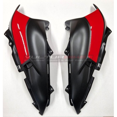 Puntale serbatoio in carbonio per Ducati Multistrada V4 Rally versione BRUSHED ALUMINIUM 
