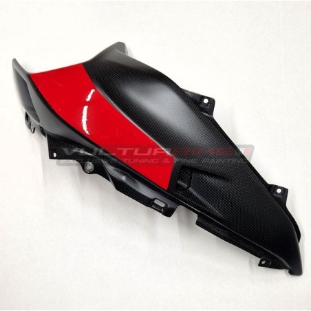 Carbon tank tip for Ducati Multistrada V4 Rally BRUSHED ALUMINIUM version