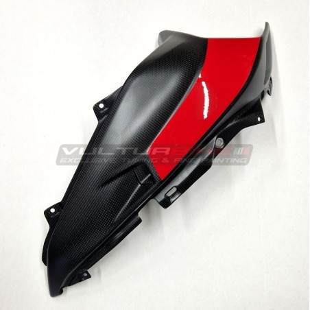 Carbon tank tip for Ducati Multistrada V4 Rally BRUSHED ALUMINIUM version