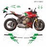 Kompletter Aufklebersatz Design S CORSE grün - Ducati Streetfighter V4 2023 / 2024