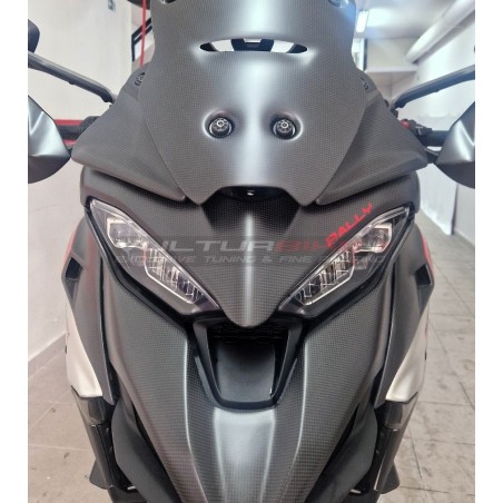 Puntale serbatoio in carbonio per Ducati Multistrada V4 Rally versione BRUSHED ALUMINIUM 