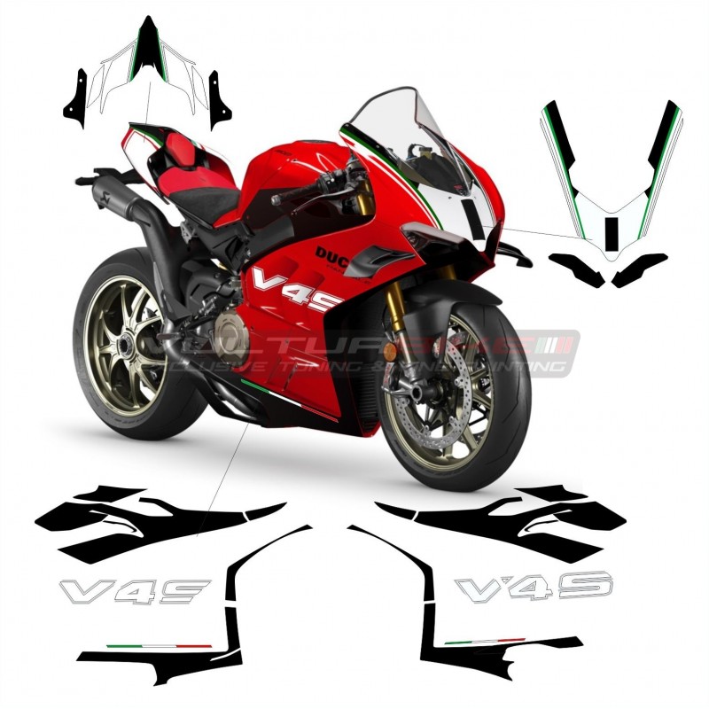Complete anniversary design sticker kit with number 1 - Ducati Panigale V4
