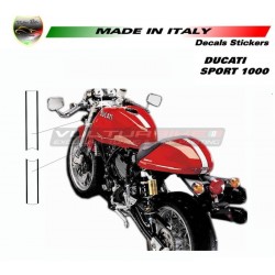 Kit adesivi bianco / nero per serbatoio - Ducati GT Sport 1000