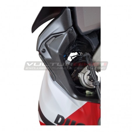 Carbon fiber control panels for windshield - Ducati Multistrada V4
