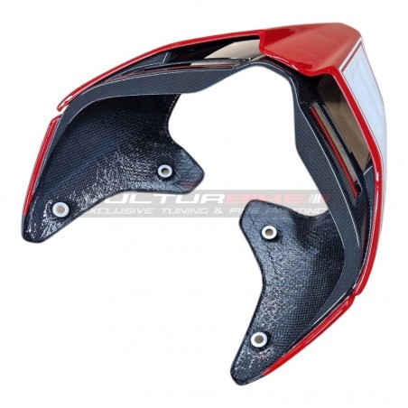 Codone in carbonio design red/White sportage - Ducati Panigale / Streetfighter V4 / V2