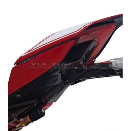 Codone in carbonio design red/White sportage - Ducati Panigale / Streetfighter V4 / V2