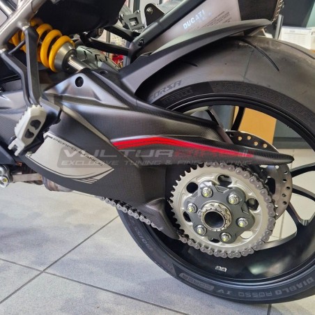 Couvercle carbone pour bras oscillant - Ducati Multistrada V4 Pikes Peak / V4RS