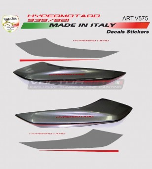 Autocollants arrière graphite/rouge - Ducati Hypermotard 821/939 