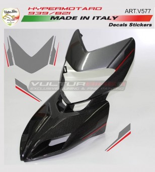Front fairings stickers graphite/red- Ducati Hypermotard 821/939 