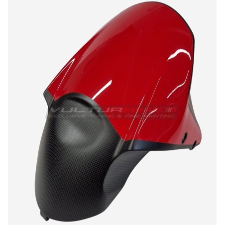 Guardabarros delantero de carbono diseño rojo - Ducati Diavel V4