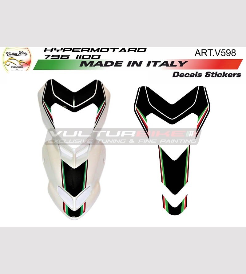 Pegatinas b/w para cúpula de motocicleta blanca - Ducati Hypermotard 796/1100 