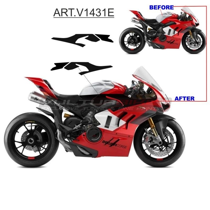 stickers kit for upper side fairings - Ducati Panigale V4 R