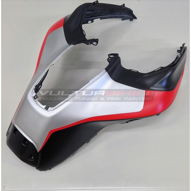 Coperchio serbatoio in carbonio effetto alluminio spazzolato - Ducati Multistrada V4 / V4S 