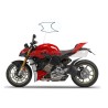 Pegatina blanca de la tapa de la batería con reborde negro - Ducati Streetfighter V4 / V4S