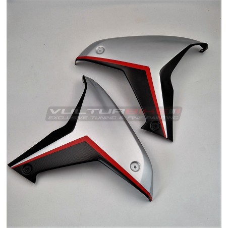 Pannelli in carbonio effetto alluminio spazzolato - Ducati Multistrada V4 / V4S 