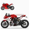 Complete kit stickers for red motorcycle - Ducati Supersport 950 / 950S