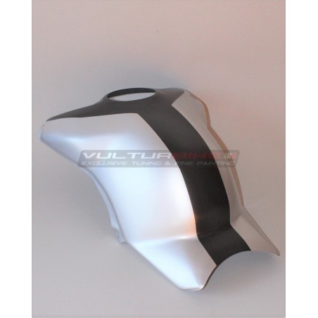 Tapa de depósito personalizada de carbono gris negro - Ducati Panigale V4 / V4S / V4R / Streetfighter V4