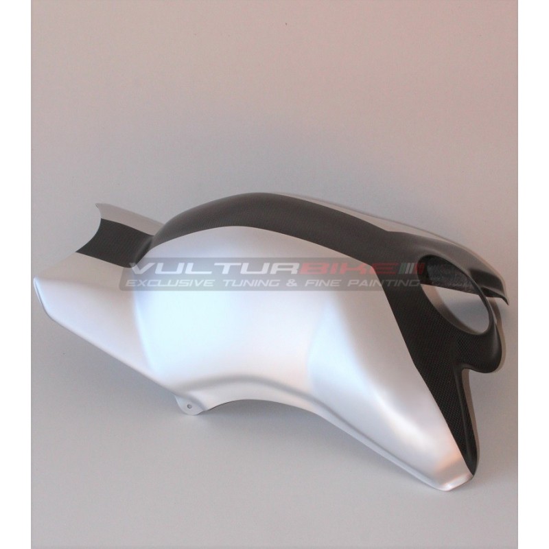 Coperchio serbatoio personalizzato grigio nero in carbonio - Ducati Panigale V4 / V4S / V4R / Streetfighter V4 