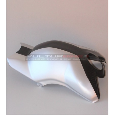 Coperchio serbatoio personalizzato grigio nero in carbonio - Ducati Panigale V4 / V4S / V4R / Streetfighter V4 