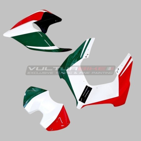 Carene personalizzate in versione tricolore italiano - Ducati Panigale V4 2022 / 2024 
