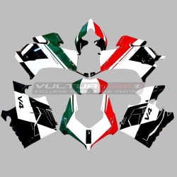 Carene personalizzate in versione tricolore italiano - Ducati Panigale V4 2022 / 2024 