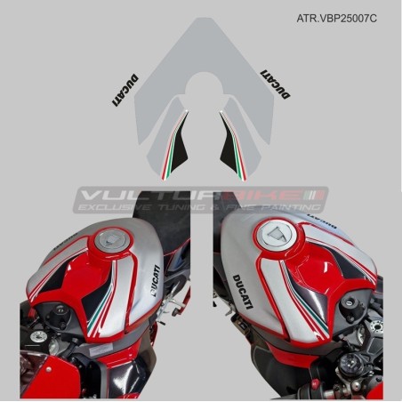 Elementi decorativi personalizzati per serbatoio Ducati Panigale V4