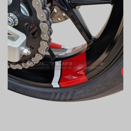 Adesivi compatibili con canale ruota Ducati Panigale e Streetfighter V4 / V4S / V4R