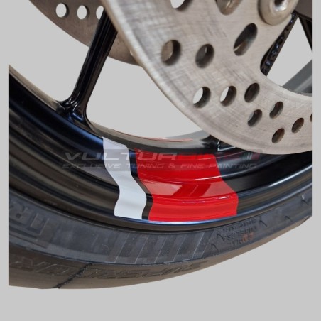 Stickers compatible with Panigale Ducati wheel channel and Streetfighter V4 / V4S / V4R