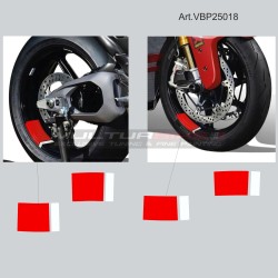 Stickers compatible with Panigale Ducati wheel channel and Streetfighter V4 / V4S / V4R