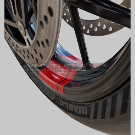 Autocollants décoratifs pour canal de roue Ducati Panigale et Streetfighter V4 / V4S / V4R