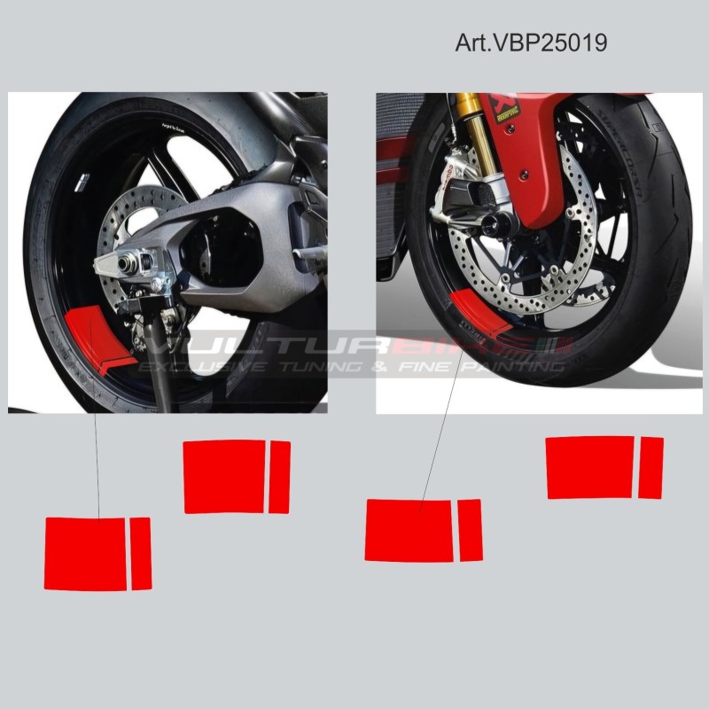 Pegatinas decorativas para canal de rueda Ducati Panigale y Streetfighter V4 / V4S / V4R