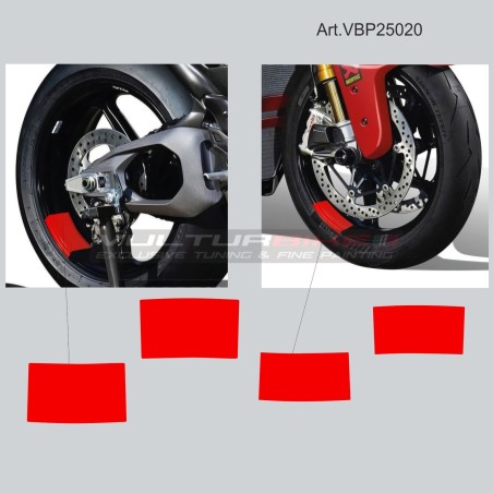 Autocollants décoratifs personnalisables pour le canal de roue Ducati Panigale et Streetfighter V4 / V4S / V4R