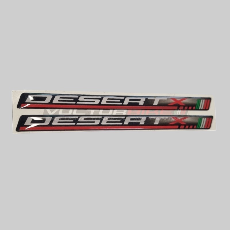 Pair of universal 3D resin stickers - Ducati DesertX 