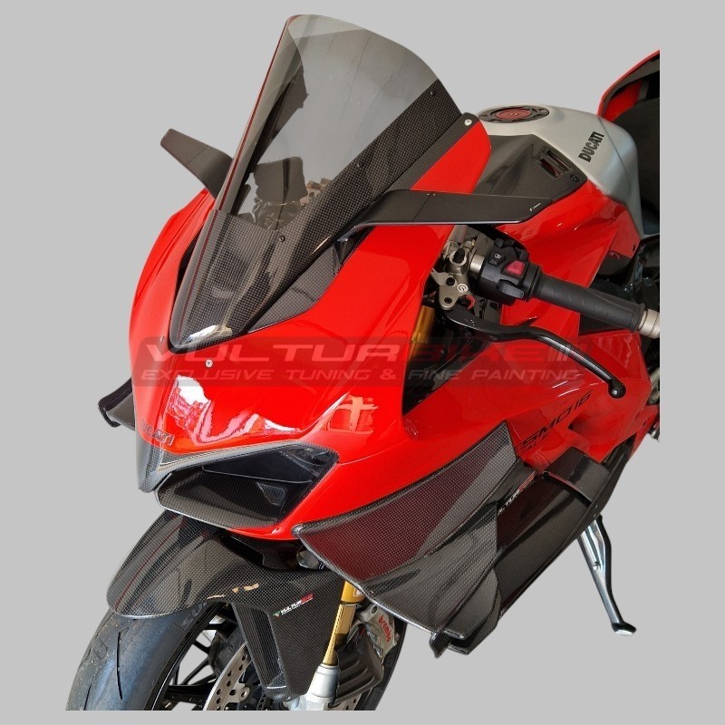 Carbon windshield increased by 30mm light smoke - Ducati Panigale V4