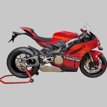 Kit complet de graphiques adhésifs « racing » pour carénages Ducati Panigale V4