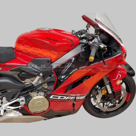 Kit complet de graphiques adhésifs « racing » pour carénages Ducati Panigale V4