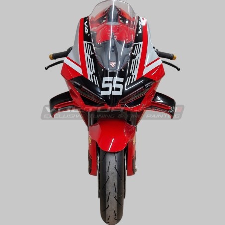 Kit complet de graphiques adhésifs « racing » pour carénages Ducati Panigale V4
