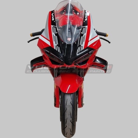 Plaque d’immatriculation noir argent pour bulle Ducati Panigale V4