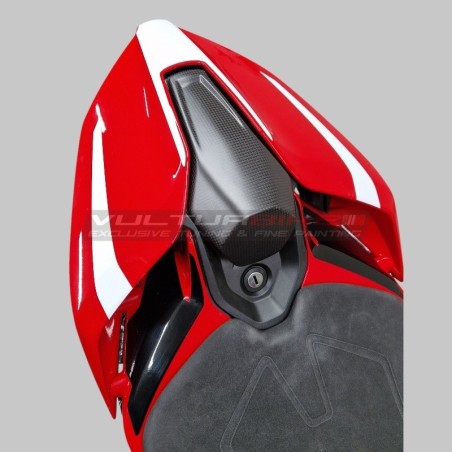 Cache centre de coussin arrière pour Ducati Panigale / Streetfighter V4 - carbone