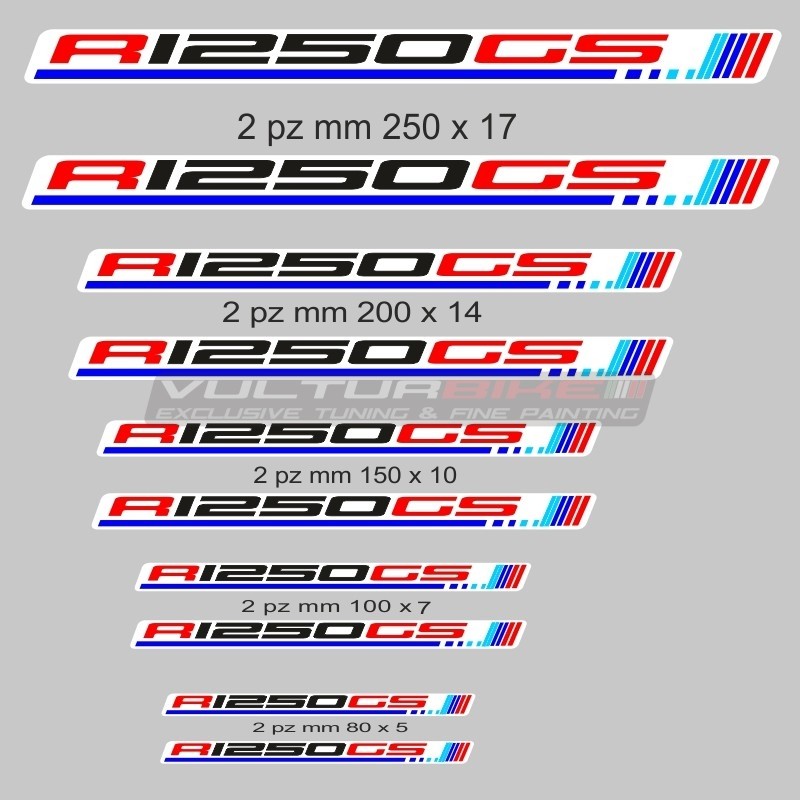 Logos adhésifs - différentes tailles - BMW R1250 GS