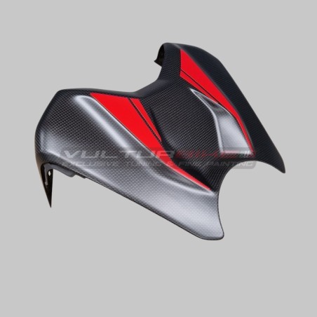 Custom line carbon battery cover for Ducati Panigale V4