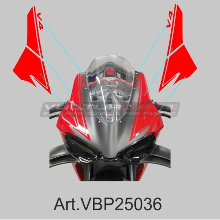 Einfarbiges Aufkleberset - Panigale V4 Ducati Windschutzscheibe