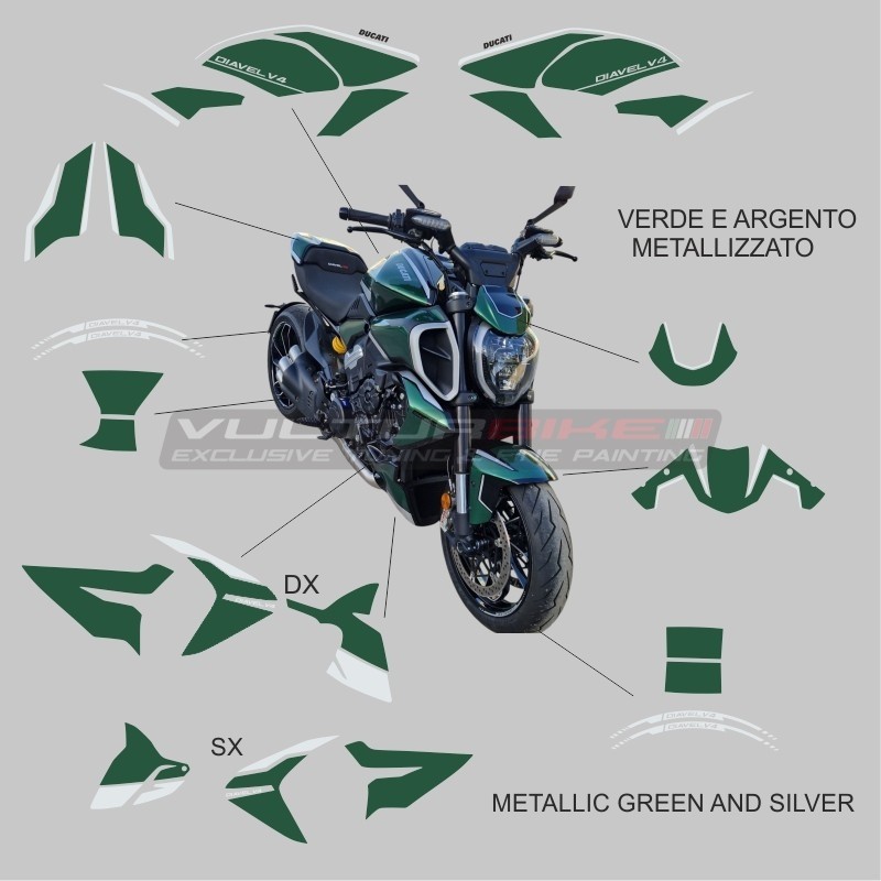 Kit complet d’autocollants pour couleurs métallisées - Ducati Diavel V4