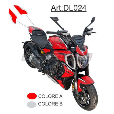 Set adesivi bicolore per codone - Ducati Diavel V4