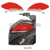 Kit de pegatinas de depósito rojo plateado - Ducati Diavel V4